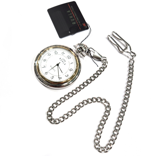 Preview: UMR RUHLA TU 8053 Taschenuhr, Ronda-Werk, mit Aufsteller und Kette