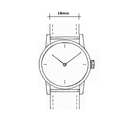 Preview: UMR Ruhla Armbanduhr Abrafaxe "Trabant" 53101 Ronda-Werk, Lederband, 35mm