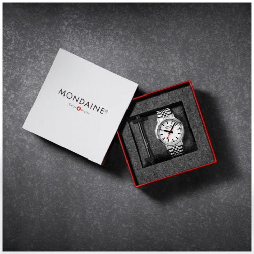 MONDAINE MST.4101B.SJ Herren Armbanduhr stop2go BackLight Saphirglas, 41mm