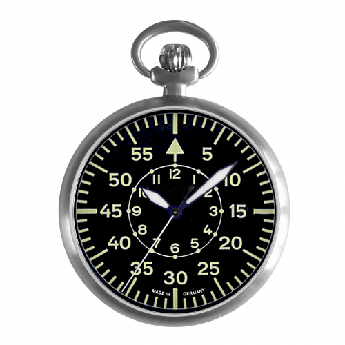 Aristo TAU-8 Taschenuhr mit Kette, unbranded, Sellita-Werk Handaufzug