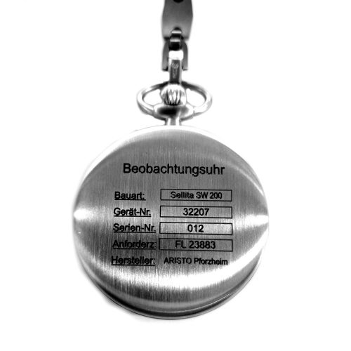 Aristo TAU-8 Taschenuhr mit Kette, unbranded, Sellita-Werk Handaufzug