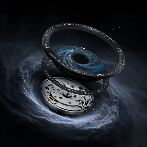 CIGA design U0355-BB01-W6B x Label Noir Automatic Watch Blue Planet II