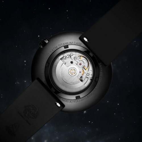 CIGA design U0355-BB01-W6B x Label Noir Automatic Watch Blue Planet II