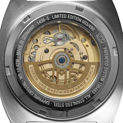 Preview: UMF Ruhla 1436-5 Digi Scheibenuhr Final Edition Automatik, Saphirglas, 41mm