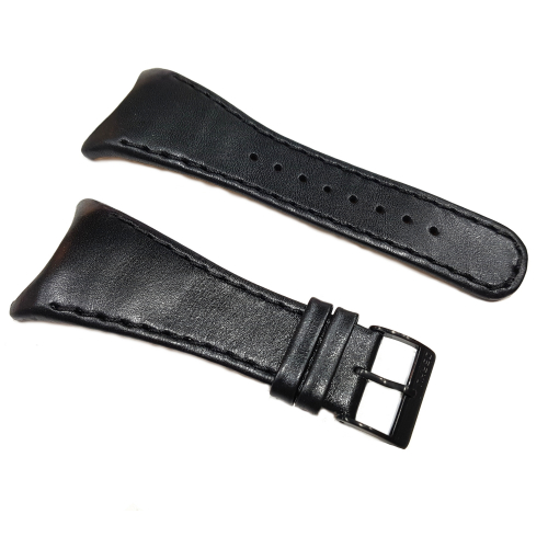 Obaku Ersatzband, Wechselband Leder schwarz, Stegbreite 34mm V109