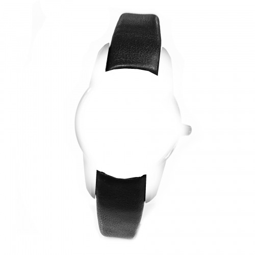 Obaku- Ersatzband, Wechselband Leder schwarz, Stegbreite 12mm V130