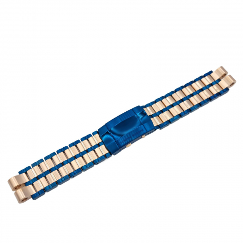 Ersatzband-Wechselband Vostok Europe Energia Rocket Edelstahl 26 mm rose-​blau