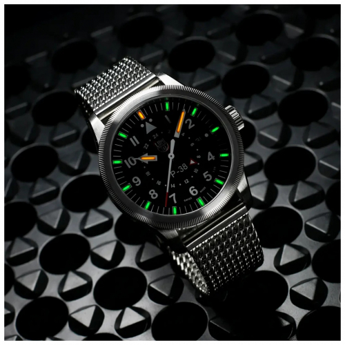 Luminox XA.9522 Herren Armbanduhr Fliegeruhr P-38 Lightning GMT 9520 Series