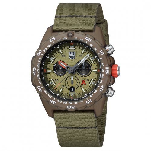 Luminox Herren Armbanduhr 3757.ECO, Bear Grylls Survival X Tide, 45 mm Nachhaltige Outdoor Uhr