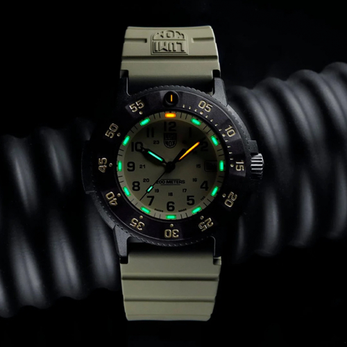 Luminox XS.3010.EVO.S Armbanduhr Original Navy SEAL 43mm, Sandfarben, Militäruhr, 20ATM