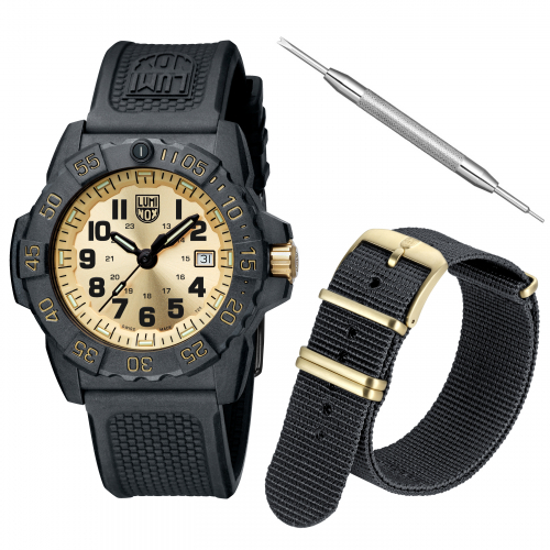 Luminox Armbanduhr XS.3505.GP.SET Navy SEAL Gold Limited Edition, Taucheruhr