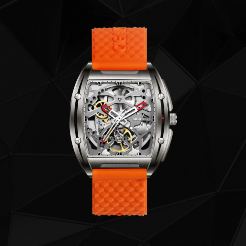 CIGA Design Uhr Z031-TT01-W5OG Edge Automatik Orange Titan Skelettuhr