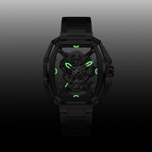 CIGA design Uhr Z035-SS01-W1S Automatik Hunter Silberfarben Skelettuhr