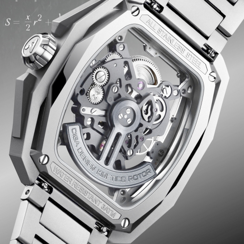 CIGA design Uhr Z035-SS01-W1S Automatik Hunter Silberfarben Skelettuhr