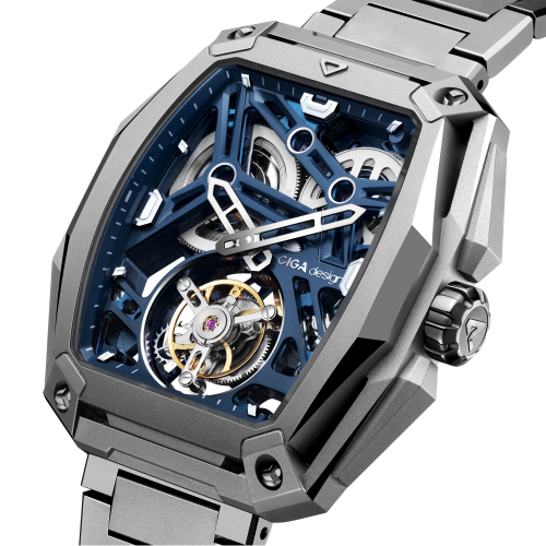 CIGA Design Tourbillon Z037-TIBU-1T6B Advanced Skeleton Complication Watch Hunter