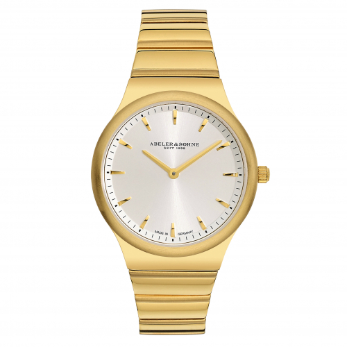ABELER & SÖHNE AS3244 Damen Armbanduhr goldfarben Saphirglas Ronda-Werk
