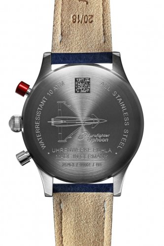 bauhaus Aviation 2576-3 Eurofighter Chronograph Lederband Herrenuhr