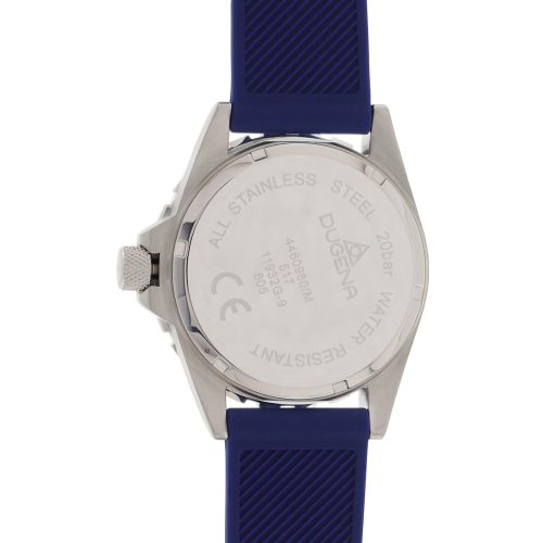 DUGENA Herren Armbanduhr Taucheruhr Divers Friend 4460980 20 ATM Day-Date blau
