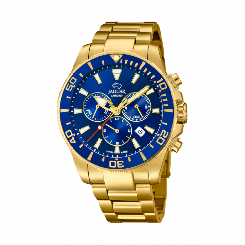 Jaguar Herren Armbanduhr Chrono Executive J864-2 Saphirglas 20 ATM goldfarben