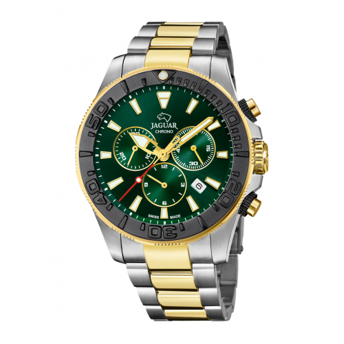 Jaguar Chrono Herren Armbanduhr J873-2 Saphirglas 20 ATM bicolor 47mm
