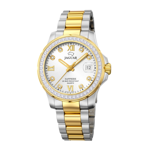 Jaguar Damen Armbanduhr Women Collection J893-1 Saphirglas 20 ATM goldfarben