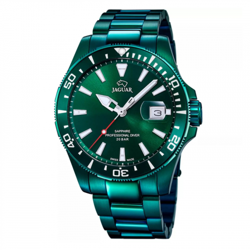 Jaguar Herren Armbanduhr Executive Diver J988-1 Saphirglas 20 ATM Grün