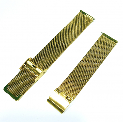 Zeppelin Mesh-Band Goldfarben Stegbreite 20mm mit Federstege von Morellato
