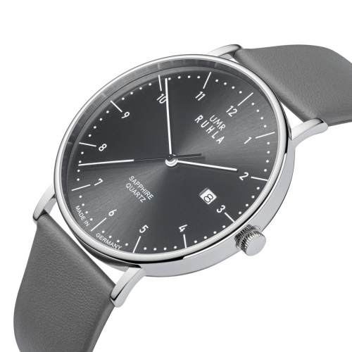 Preview: Ruhla Herren Armbanduhr Classic 30445 Ronda-Werk Lederband, 39mm, Saphirglas