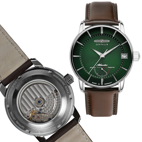 Preview: ZEPPELIN Atlantic Armbanduhr Eta-Automatik Werk 84164 Gangreserve Datum