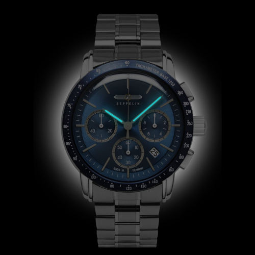 Zeppelin Herrenuhr Quarz Chronograph 8878MB-3 Blau