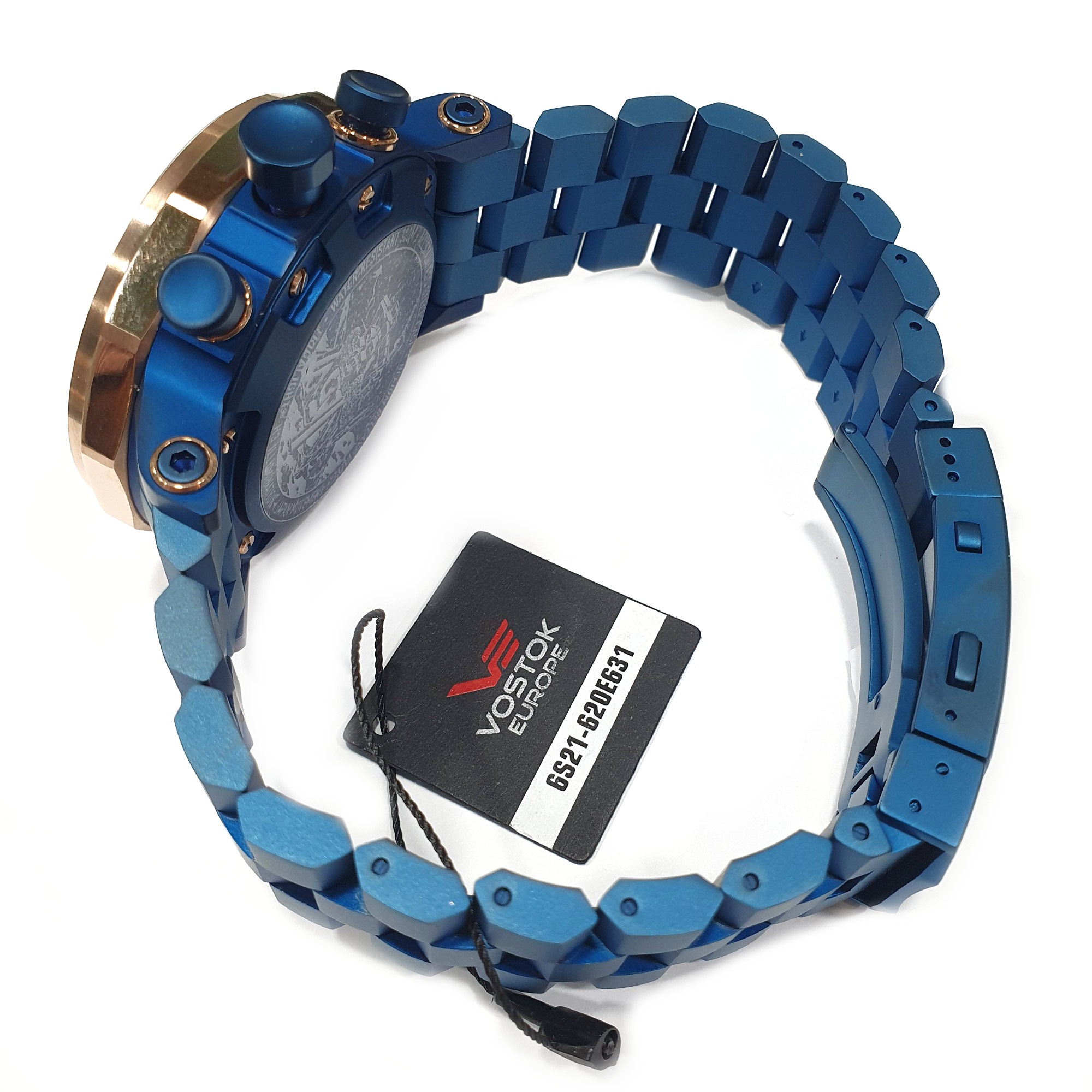 Vostok Europe Lunokhod 2 Grand Chrono 6S21-​620E631B Rosé-Blau 