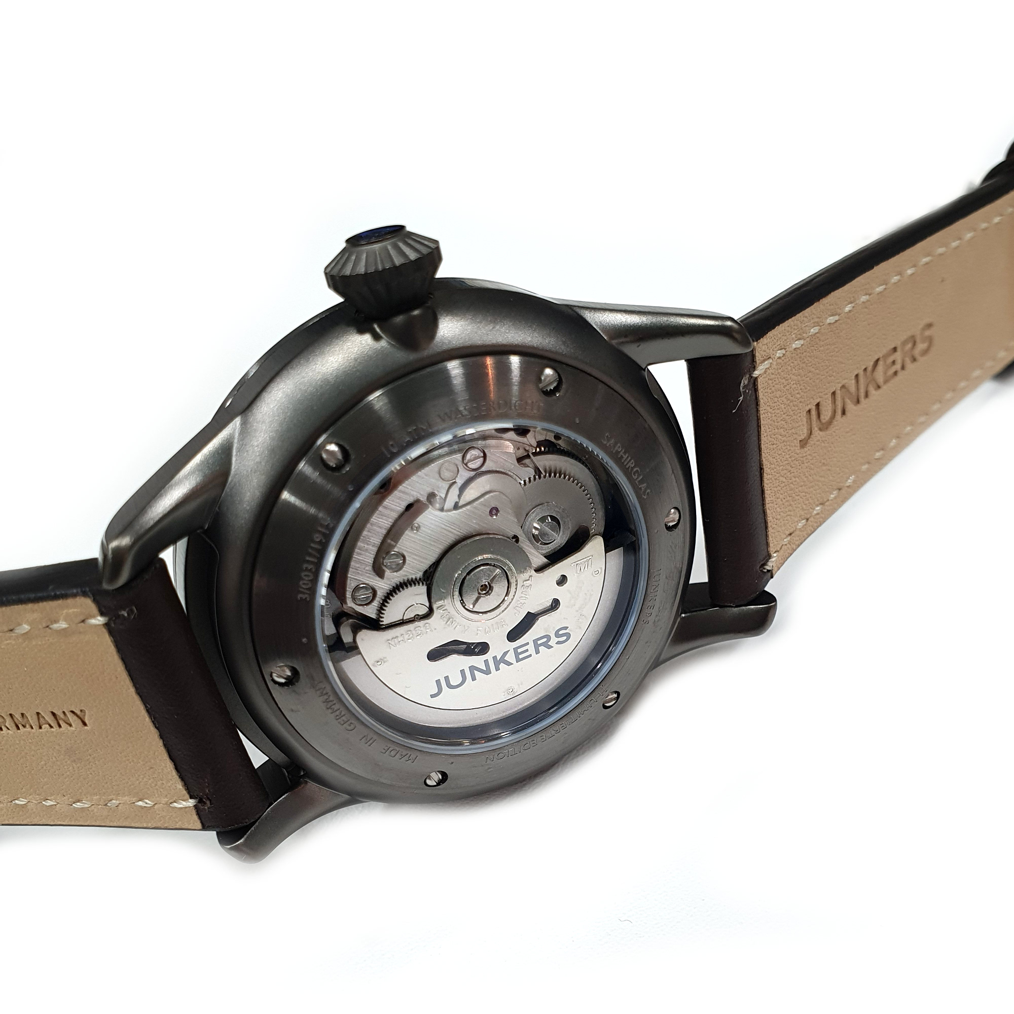 Junkers Professor - Orologio Automatico Uomo Con Vetro Zaffiro - Cassa Acciaio, Quadrante Blu, Made In Germany