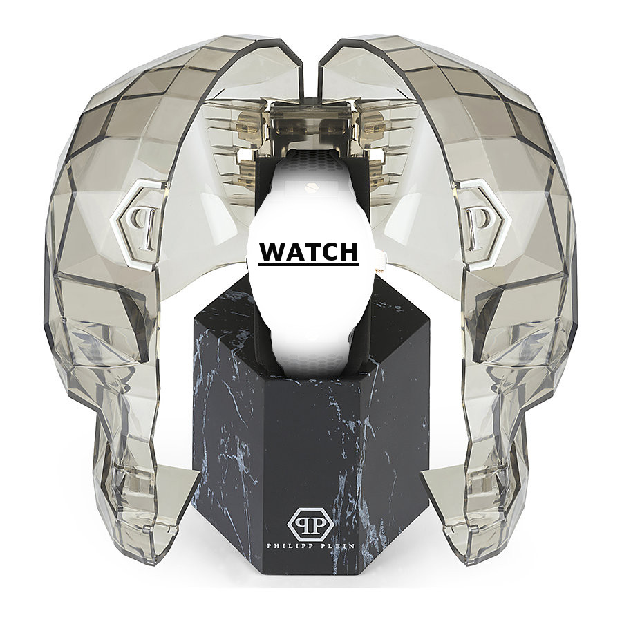 Philipp Plein Herren Armbanduhr PWAAA0921 The Skull Goldfaben Grün  