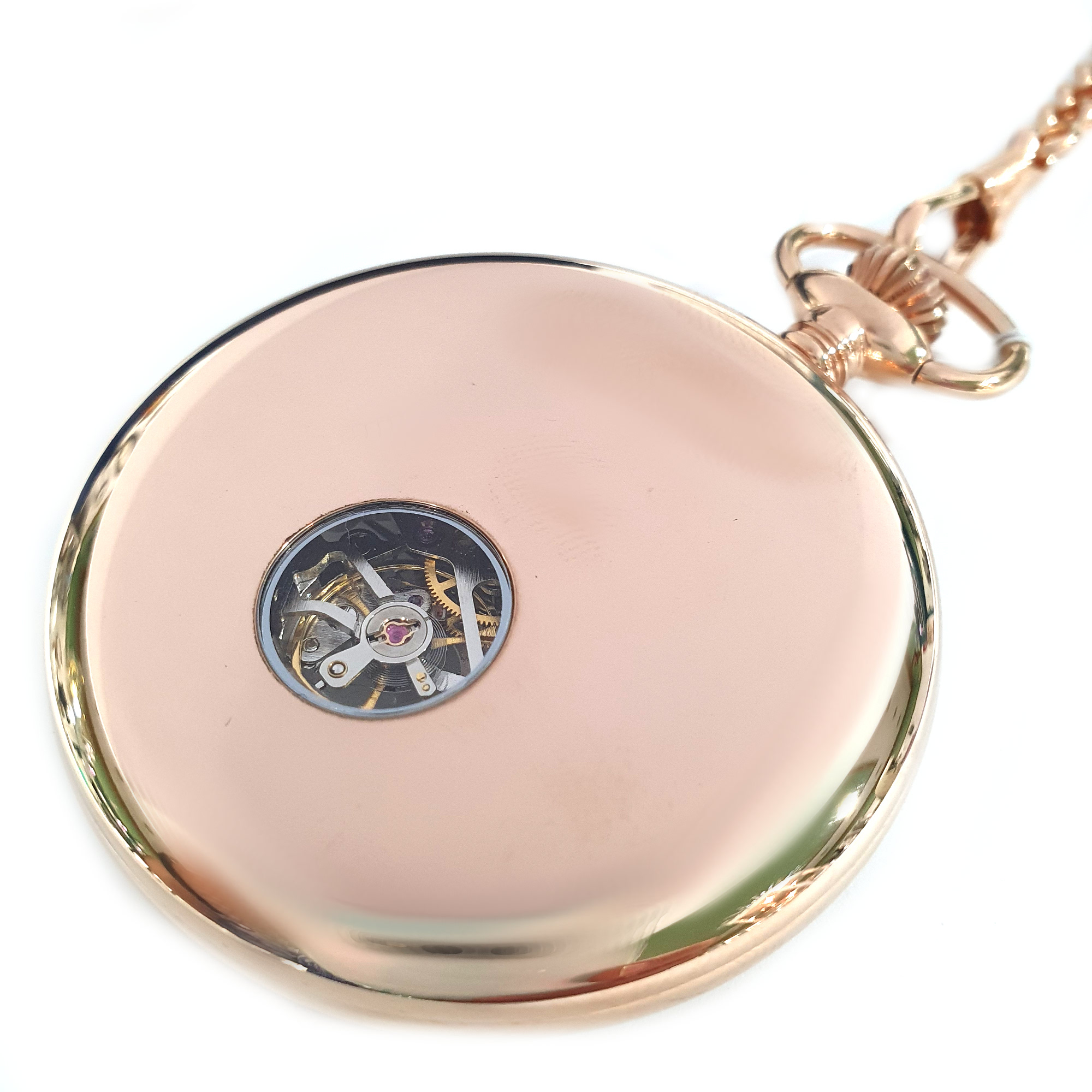 mit Regent skelettiert Roségoldfarben Taschenuhr Kette Handaufzug 1041742