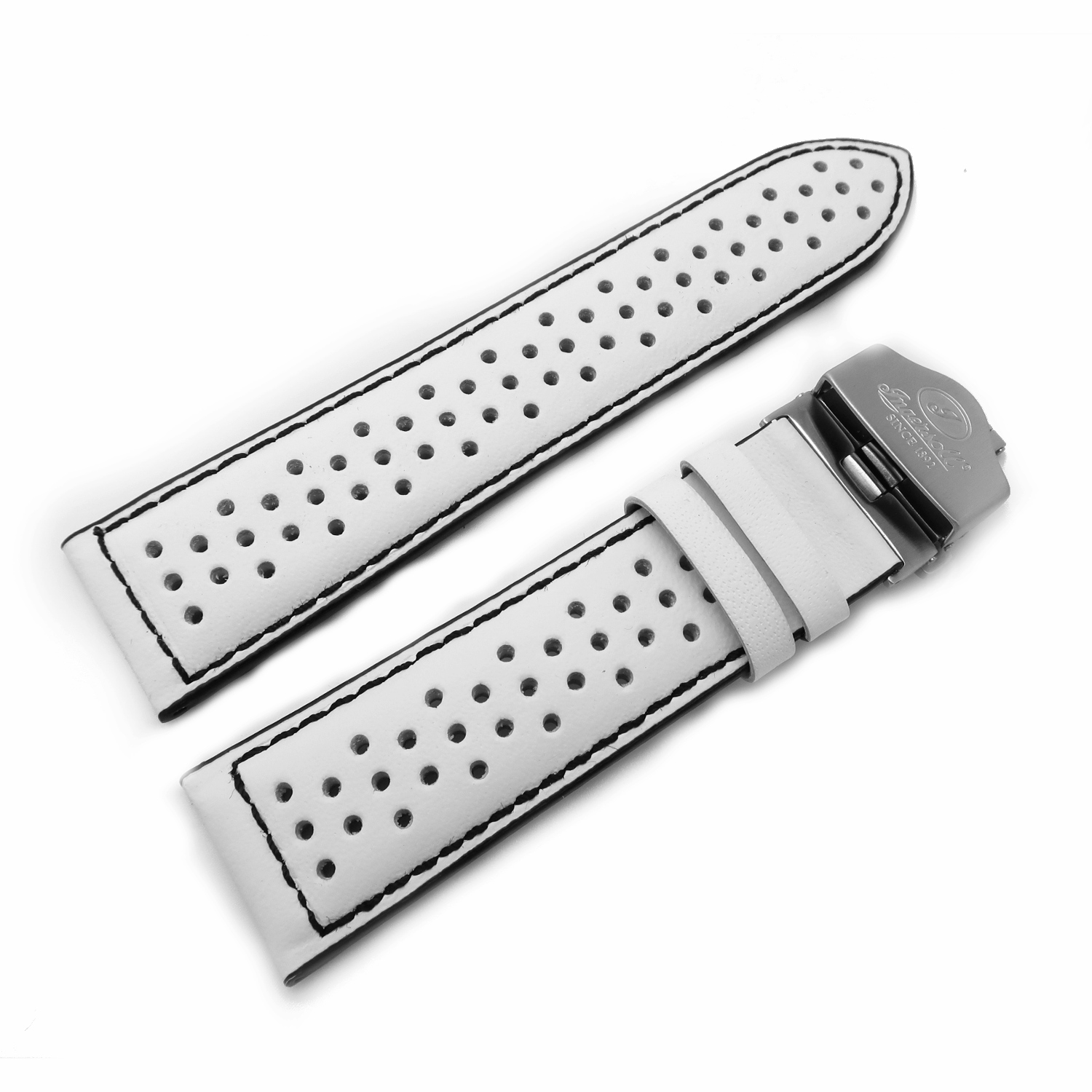Ingersoll Ersatzband Lederband weiB Stegbreite 24mm mit