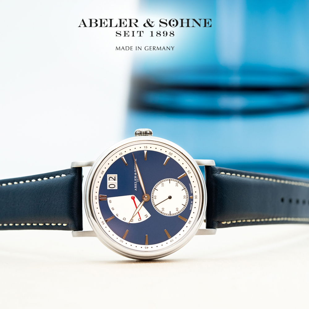 ABELER & SÖHNE AS2695 Herren Armbanduhr Day-Date Saphirglas Ronda-Werk