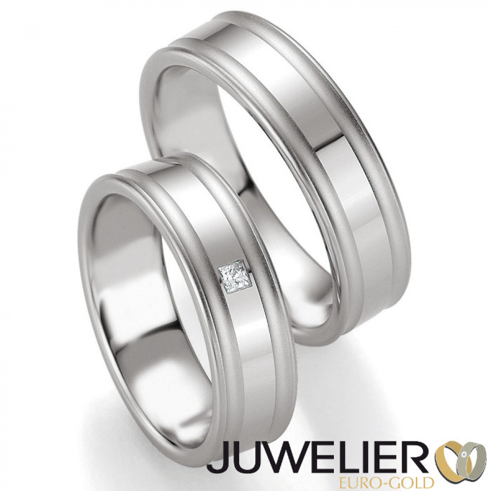1 Paar Eheringe Trauringe in 500 Palladium 48_02617