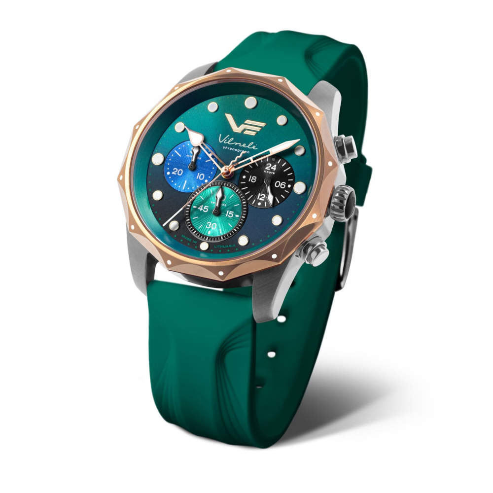 Vostok Europe Vilnelė Chrono JS20-​125E752 Grün mit Wechselband