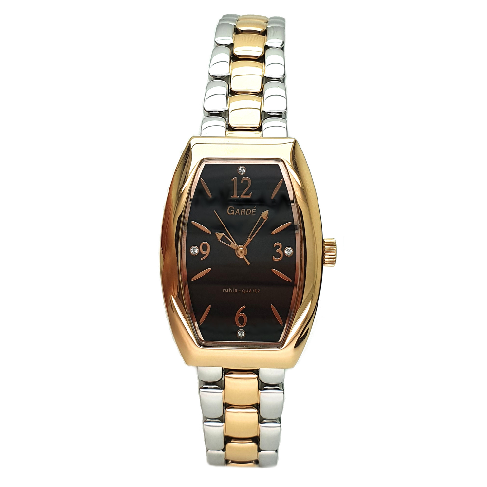 GARDE UMR Ruhla Damen Armbanduhr Elegance 13813 bicolor silber-roségoldfarben
