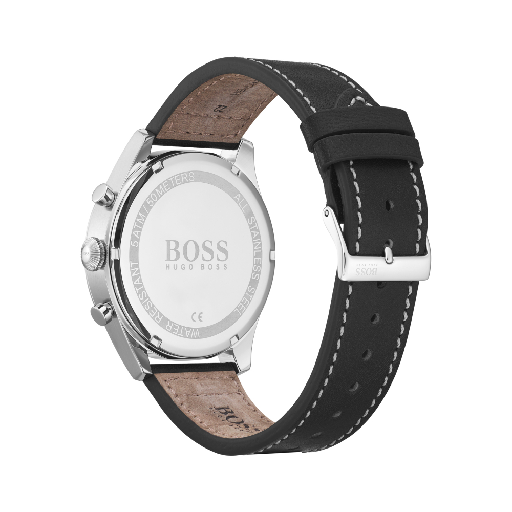 Hugo Boss Herren Armbanduhr Pioneer Chronograph 1513708 Lederband