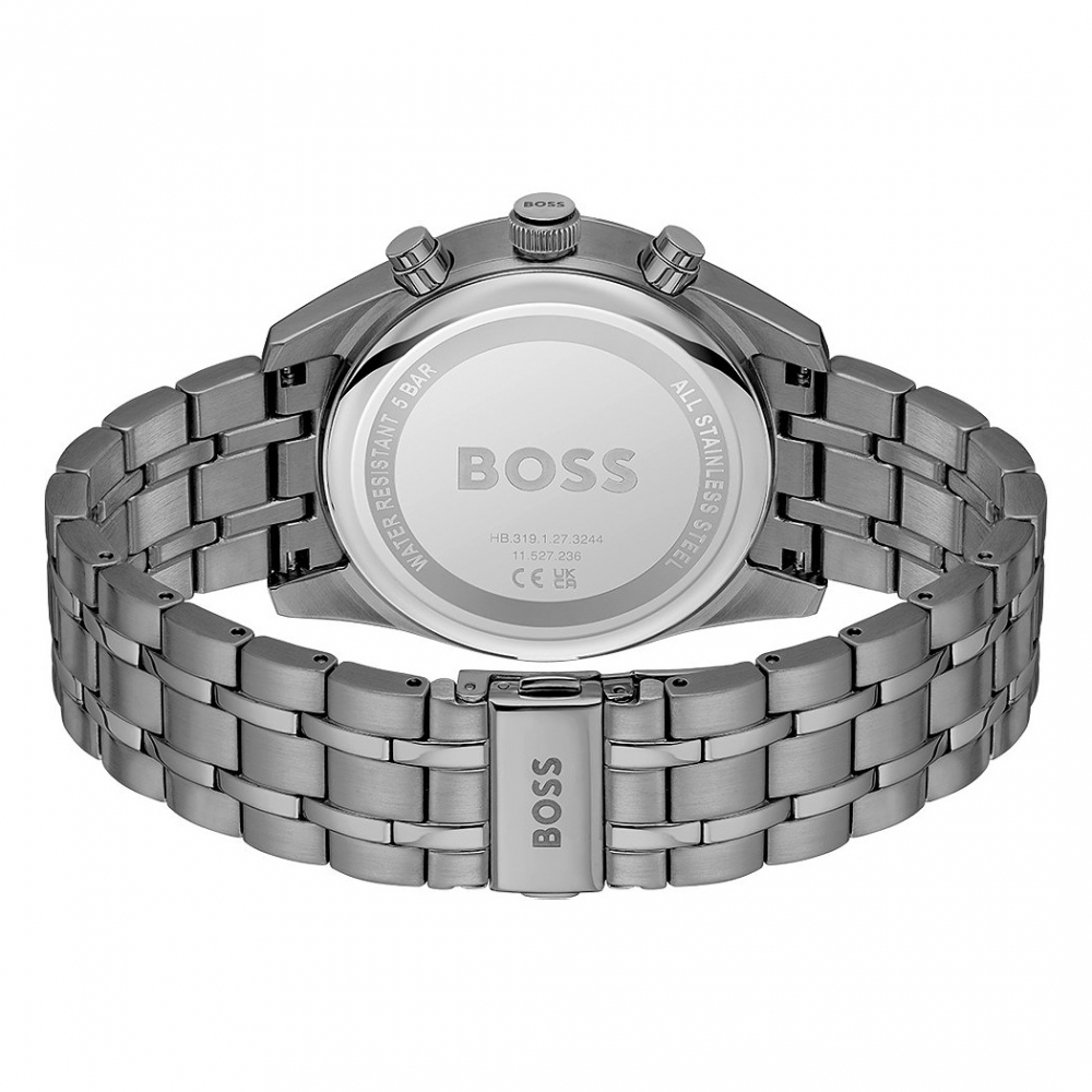 Boss Herren Armbanduhr Skytraveller Chronograph 1514153 Edelstahl anthratzit