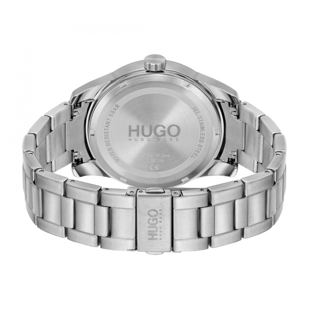 HUGO Herren Armbanduhr 1530191 Skeleton Multifunktion Day-Date, 24h-Anzeige