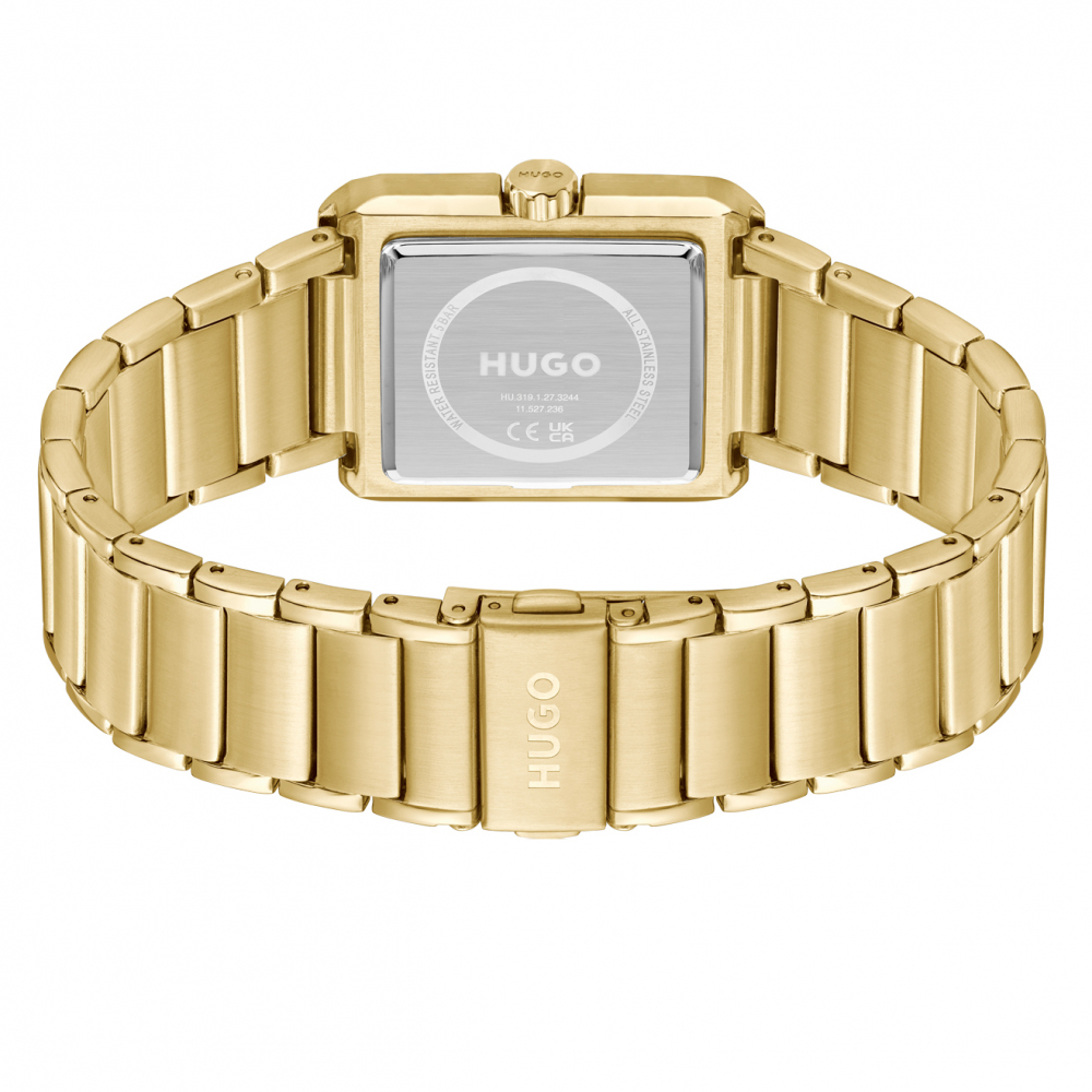 HUGO Herren Armbanduhr 1530381 #THRIVE ANALOG goldfarben