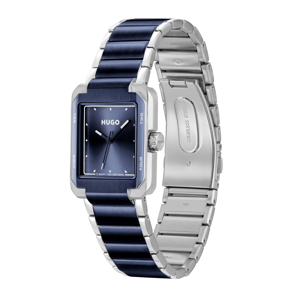 HUGO Herren Armbanduhr 1530382 #THRIVE ANALOG Blau