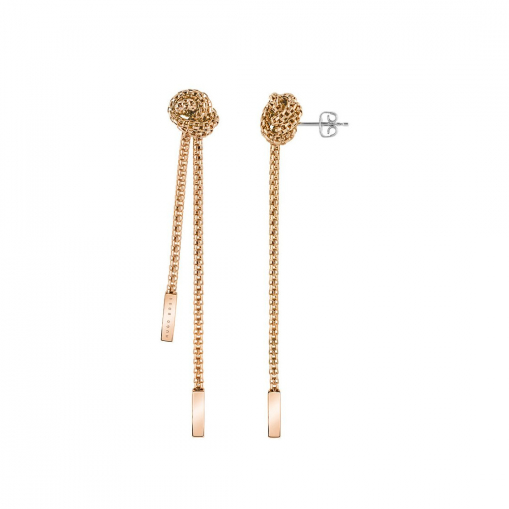 BOSS Ohrringe paar Ohrstecker Edelstahl 1580084 Rosegoldfarben