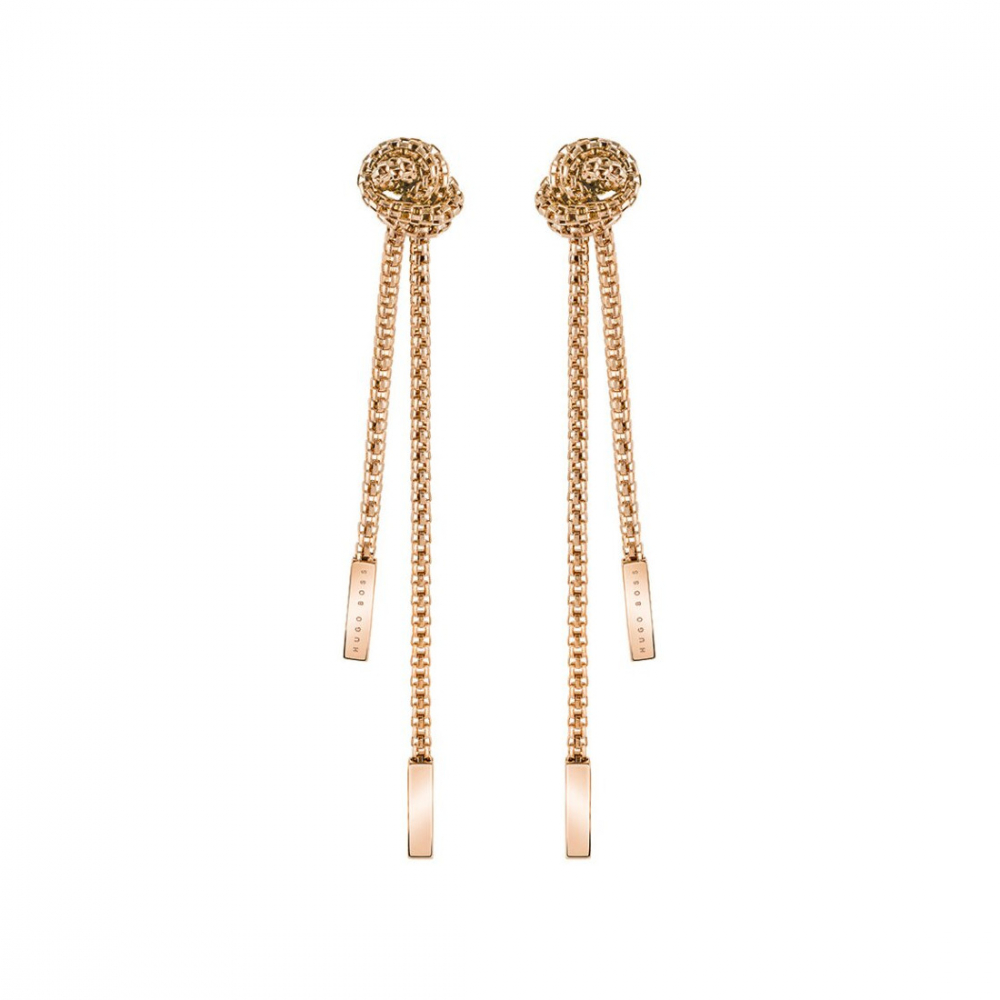 BOSS Ohrringe paar Ohrstecker Edelstahl 1580084 Rosegoldfarben