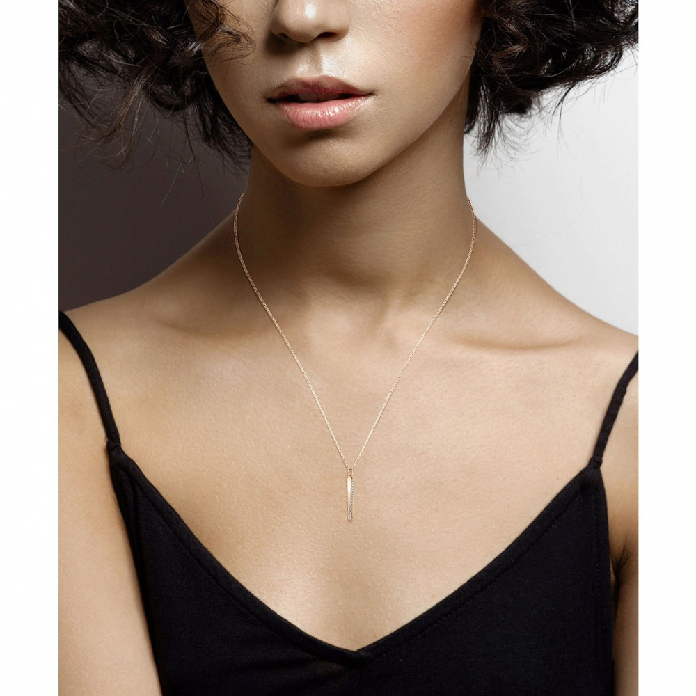 BOSS Damen Kette mit Anhänger 1580131 Edelstahl Goldfarben