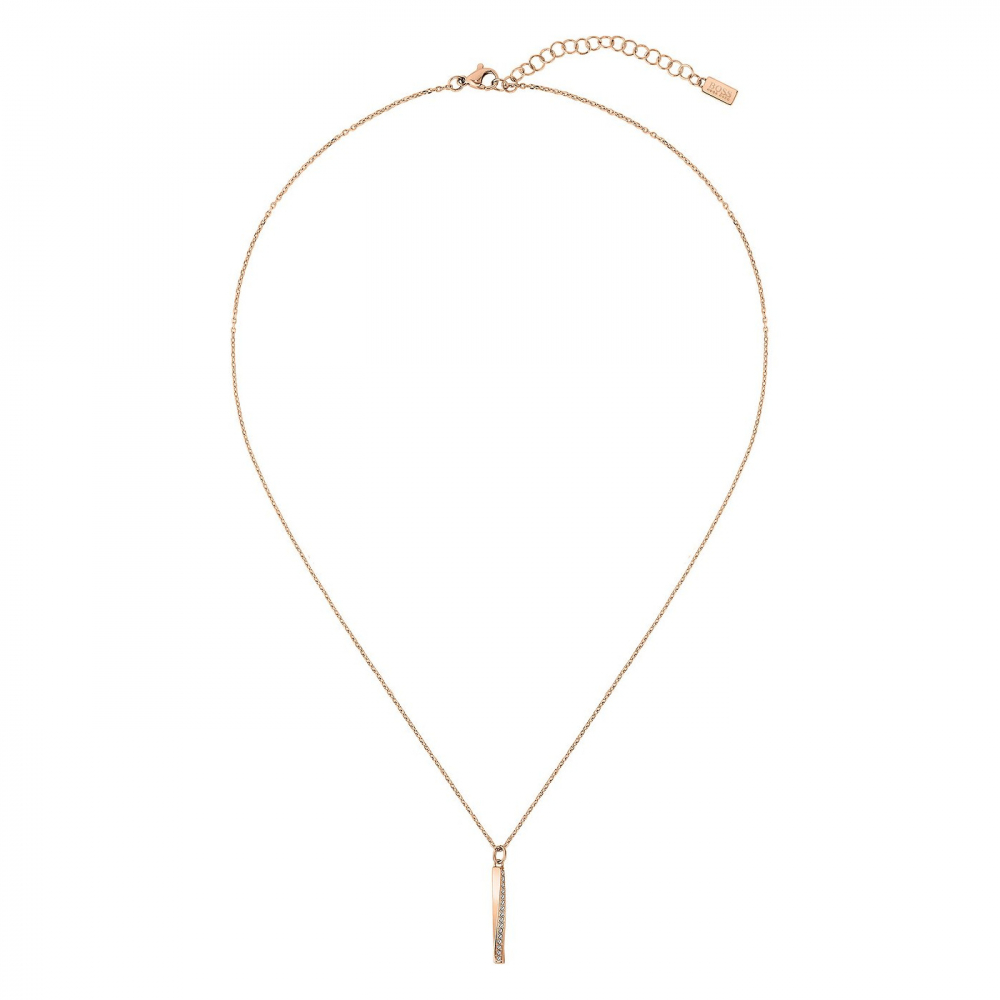 BOSS Damen Kette mit Anhänger 1580131 Edelstahl Goldfarben