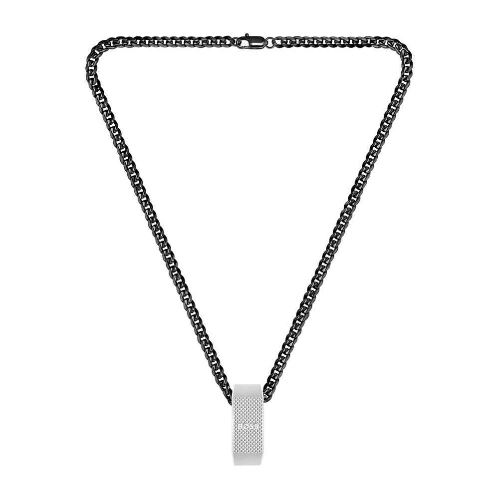 BOSS Herren Kette DOUBLE B ABSOLUTE 1580744 Edelstahl 56cm grau