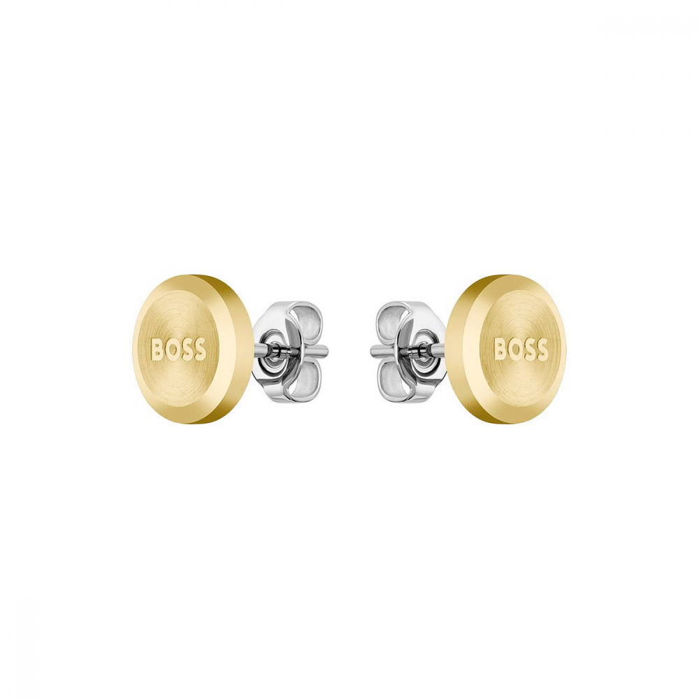 BOSS Ohrringe paar Ohrstecker Edelstahl 1580478 bicolor, 9mm